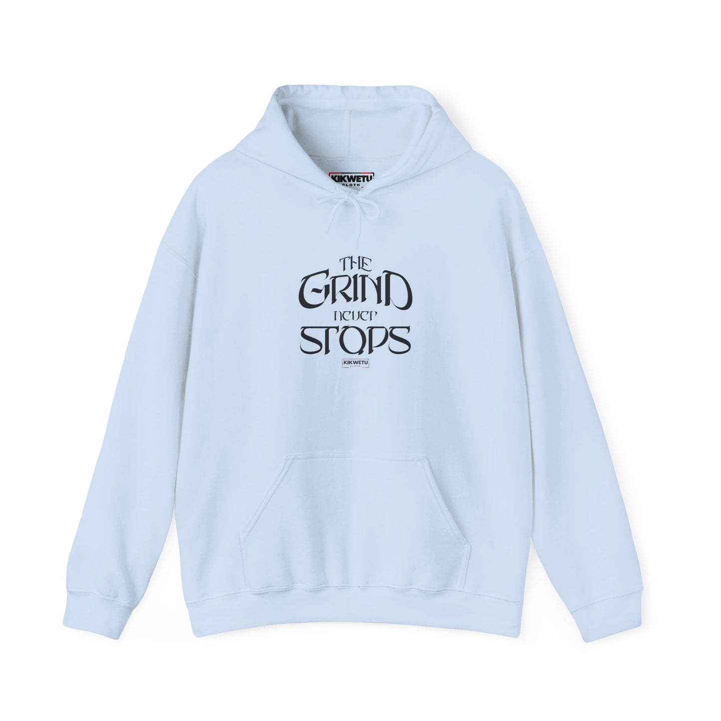 The Grind Never Stops Hoodie – Motivational Minimalist Pullover