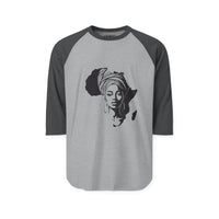 African Queen Silhouette Raglan Shirt