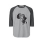 African Queen Silhouette Raglan Shirt
