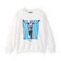 Crewneck Sweatshirt — Vintage Marathon Runner Graphic in Blue