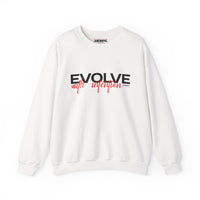 Crewneck Sweatshirt — "Evolve with Intention" Inspirational Graphic