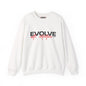 Crewneck Sweatshirt — "Evolve with Intention" Inspirational Graphic