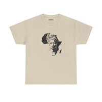 Africa Silhouette Tee with Headwrap Woman – Afrocentric Graphic T-Shirt