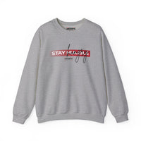 Stay Humble Crewneck Sweatshirt — Minimal White Motivational Pullover