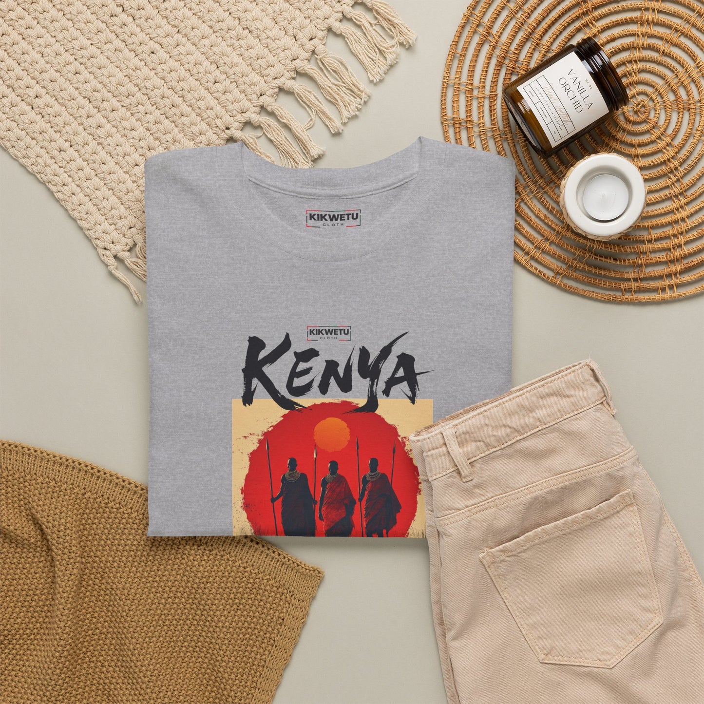 Kenya Sunset Tee — Safari Silhouette Graphic T-Shirt