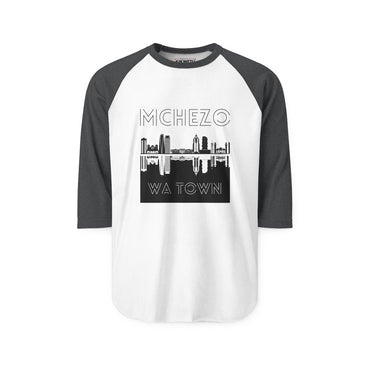 McHezo Wa Town Raglan Shirt — City Skyline Baseball Tee