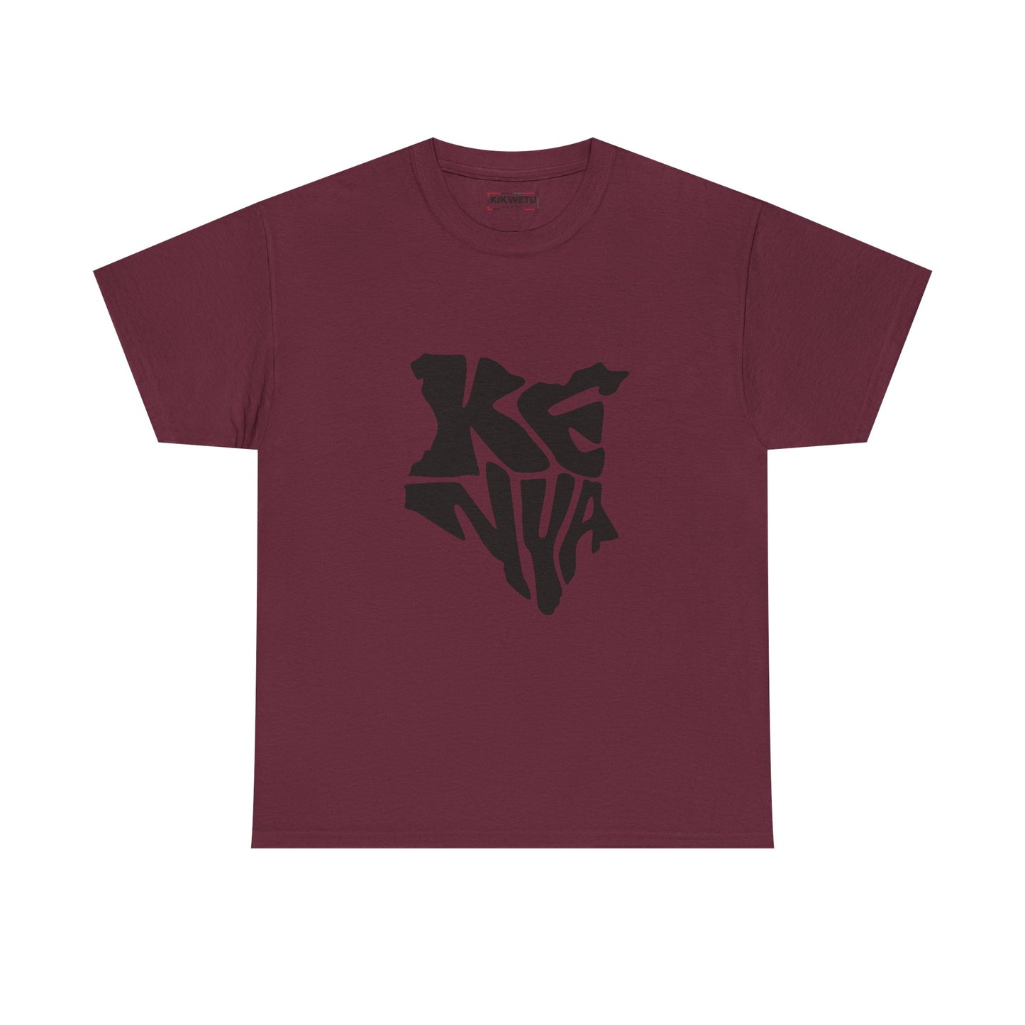 Kenya Map Graphic T-Shirt – Stylized Black Kenya Silhouette Tee