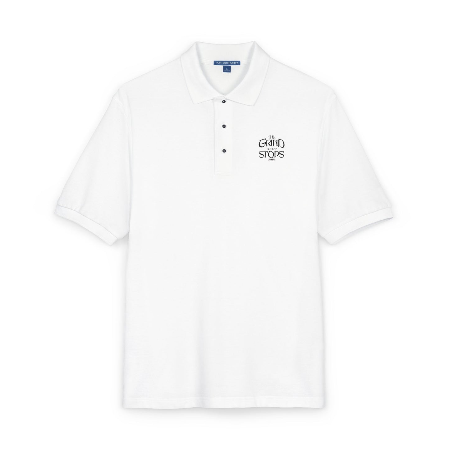 Embroidered 'Caution: Siren' Polo Shirt