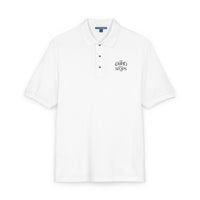 Embroidered 'Caution: Siren' Polo Shirt