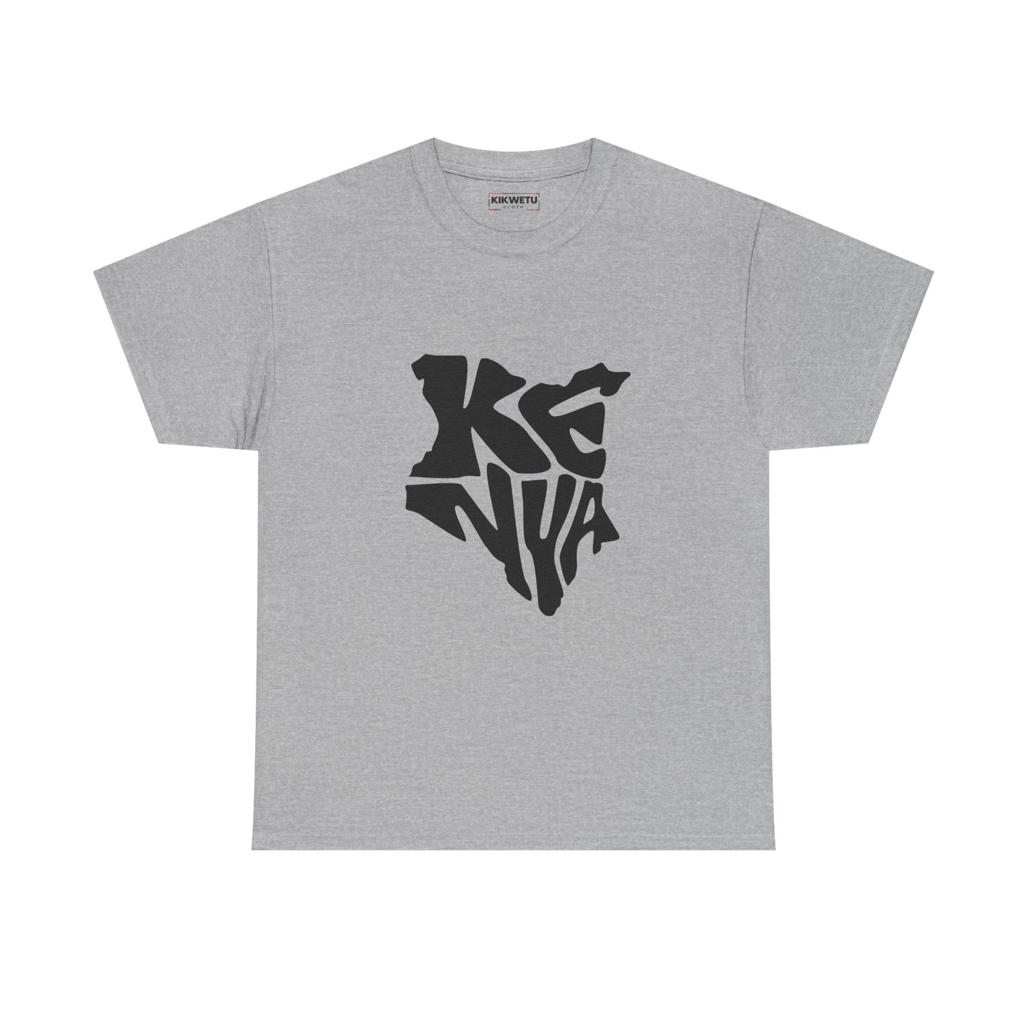 Kenya Map Graphic T-Shirt – Stylized Black Kenya Silhouette Tee