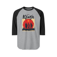 Kenya Sunset Silhouette Raglan Shirt — Maasai Warriors Travel Tee